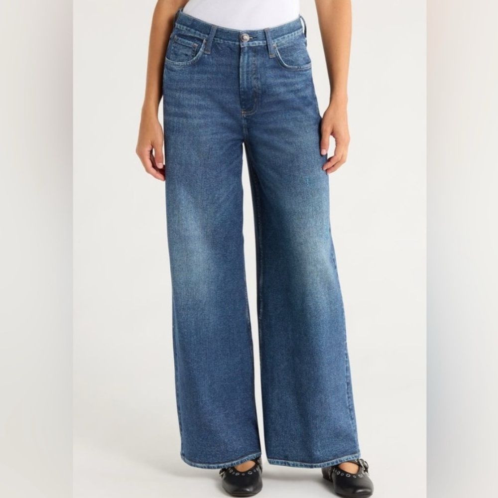 rag & bone Flare Wide-Leg Denim Jeans